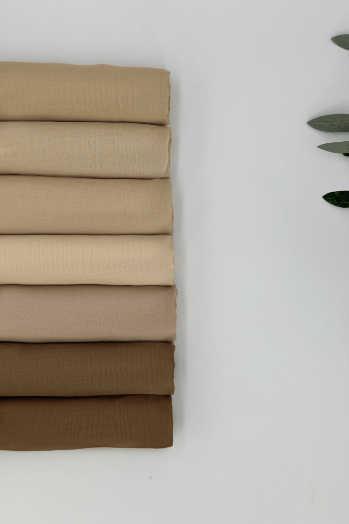 Cotton Voile Light Brown Shades