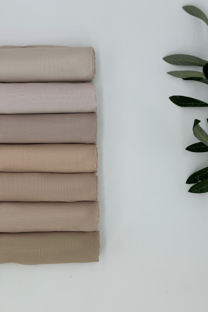 Cotton Voile Pastel Brown Shades